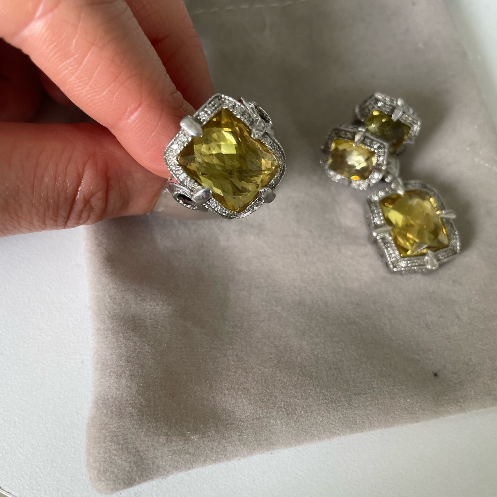 CHARRIOL Citrine JEWELRY SET- PENDENT, EARRINGS AND RING - Picture 3 of 9